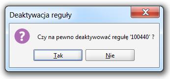 która z jakiegoś powodów nie powinna być sprawdzana podczas walidacji i generowania sprawozdania, można wykorzystać funkcję Deaktywuj regułę.