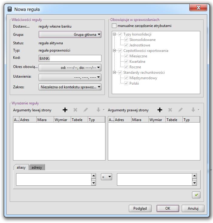 Reguła_4: Definicja alias-ów: A1 = F;FXX00132;FDRP000:FDRP004,FDSO000:FDSO003,FDWA000:FDWA024;;E A2 = F;FXX00162;FDRP000:FDRP004,FDSO000:FDSO003,FDWA000:FDWA024;;E B1 =