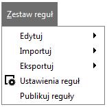 rodzaju taksonomii, okresu obowiązywania: o obowiązuje od w polu tym zawsze podana jest data, od której obowiązują reguły kontrolne, o obowiązuje do pole jest puste, jeżeli nie jest określony termin