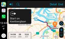 wyliczeń czasu podróży, a także map Apple Maps wyświetlanych na ekranie dotykowym AYGO.