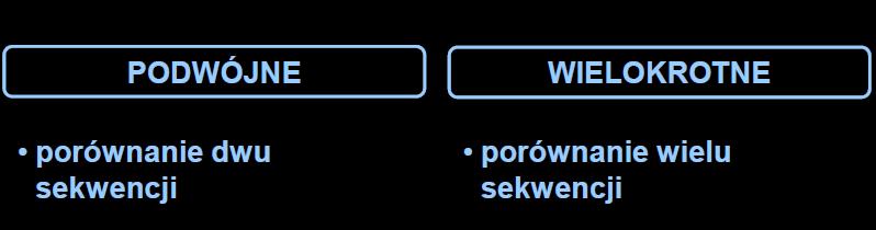 DOPASOWANIE (LICZBA SEKWENCJI) Pair-wise alignment (dwie