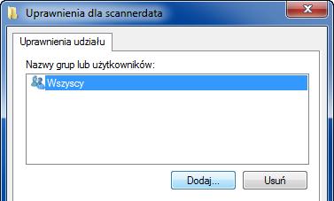 W systemie Windows XP zaznacz pozycję Udostępnij ten folder i kliknij przycisk
