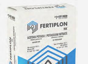 FERTIPLON NK Azotan potasu nawozowy ZALETY: krystaliczny, całkowicie rozpuszczalny w wodzie, ultraczysty o niskiej zawartości chlorków, łatwo przyswajalny podczas dokarmiania dolistnego jak i poprzez
