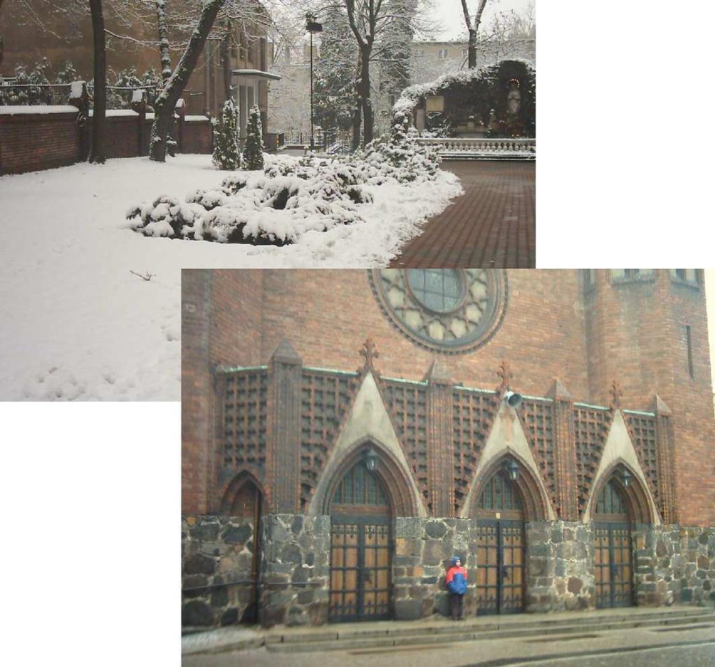 G R U D Z I E Ń / DEZEMBER / DECEMBER plac przy kościele Matki Boskiej Bolesnej / wejście do kościoła Św.
