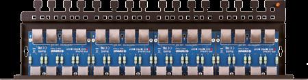 Seria PTU/PTF-516R-.../PoE 16-kanałowy panel ochronny nowej generacji, dedykowany do sieci LAN 100Base-T z wykorzystaniem okablowania 5-tej kategorii lub wyższej, montowany w szafie RACK 19.