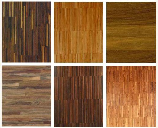(Parkiety przemysłowe - przykładowe wzory i kolory) (Parkiet przemysłowy z drewna egzotycznego tworzy na podłodze oryginalny, kolorowy wzór. fot.