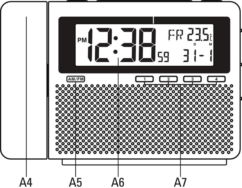 A4 projektor A5 AM/FM przełącza zakres fal radiowych AM i
