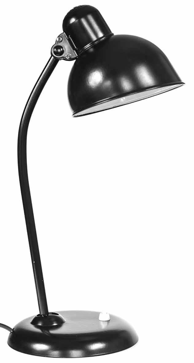 90 88. Lampa biurkowa Dell Lampa model 6551 proj.: Christian Dell KAISER Idell, lata 30. XX w.. wys.: 41, szer.