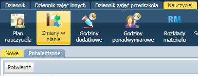 Przeglądanie informacji dla nauczyciela Przeglądanie informacji o godzinach dodatkowych i ponadwymiarowych Nauczyciele mają możliwość zapoznania się z wykazem zrealizowanych godzin