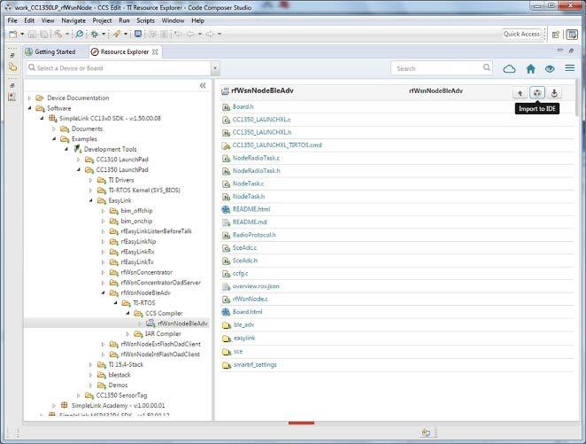 Postępowanie podczas lokalnego instalowania pakietu jest takie samo w przypadku dwóch poprzednich sposobów instalowania zdalnego. Co więcej, w oknie Resource Explorer w programie CCSv7.