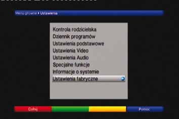 fabryczne wybierz tak (jeśli pojawi się informacja o