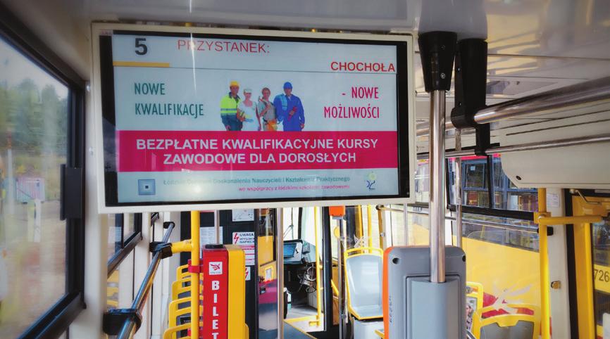 REKLAMA W MONITORACH LCD DŁUGOŚĆ SPOTU REKLAMOWEGO DO 15 SEKUND Rodzaj kampanii Autobusy 75 szt. Autobusy 150 szt. Tramwaje 60 szt.