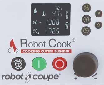 ROBOT COOK Kulinarny asystent szefa kuchni! PRAKTYCZNY Otwór w pokrywie umożliwiający dodawanie składników do zbiornika bez konieczności zatrzymywania trwającego procesu.