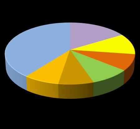 STRUKTURA CHOROBOWOŚCI HOSPITALIZOWANEJ W 2015 ROKU NAJCZĘSTSZE PRZYCZYNY HOSPITALIZACJI ŚLĄSKIE 15,7% 41,5% 10,8% 7,9% 6,8% 8,1% 9,1% 16,3% 39,5% 11,0% 8,5% 8,0% 7,8% 9,0% I00-I99 - Choroby układu