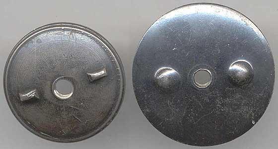 Nakrętki stosowane przy produkcji orderów Czerwonego Sztandaru typu 1 i 2 (28 mm i 33 mm). Typ 3. Odznaka okrągłego kształtu, podwieszana na zawieszce.