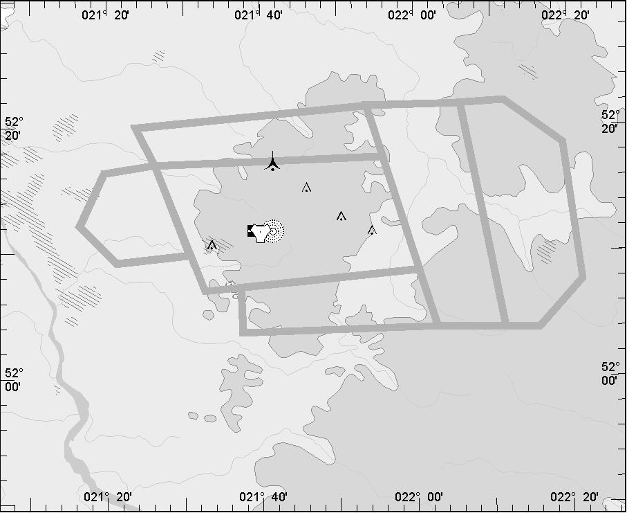 VISUAL OPERATION CHART FIS WARSZAWA 119.450 MATZ EPMM A: GND-3500ft AIRSPACE: MATZ EPMM B: ft-3500ft FIS OLSZTYN 118.775 AD ELEV 604 MINSK MAZOWIECKI (EPMM) MINSK APPROACH MINSK TOWER 136.250 135.