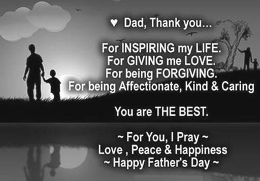 We also pray for our Fathers who have died, may they be blessed and rewarded in the company of Jesus. May their unending and undying love protect and bless us every day. Happy Father s Day! Fr.