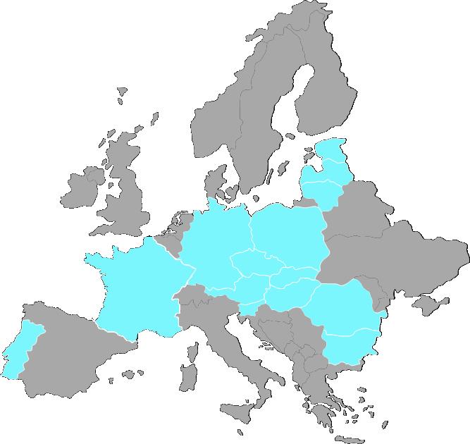 Dystrybucja w krajach Unii Europejskiej Polska Salony własne 108 Salony