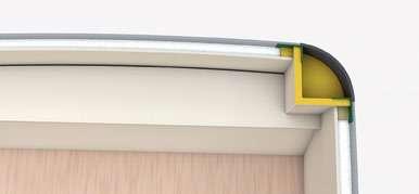 IZOLOWANE OKNA DACHOWE Każda przyczepa kempingowa firmy Hobby wyposażona jest w uchylne okno dachowe średnie firmy DOMETIC-SEITZ. Optymalną wentylację zapewniają ponadto maks.
