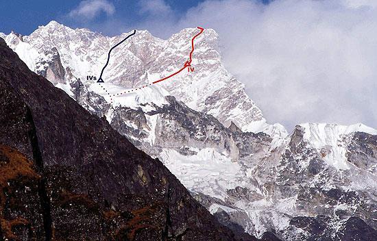 hiszpańskiej. 21 maja osiągnięto opustoszały obóz szturmowy Hiszpanów (7500 m). Heinrich, Janas i Malatyński poszli jeszcze do góry kuluarem i około 200 m nad obozem zdeponowali trzy butle tlenowe.