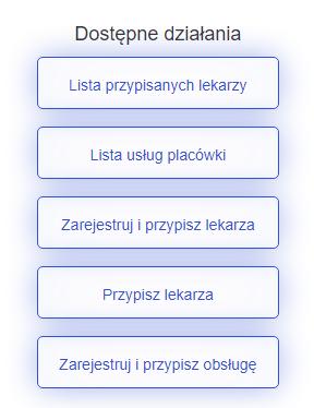 W zakładce Placówki możesz zarządzać placówką której jesteś właścicielem.