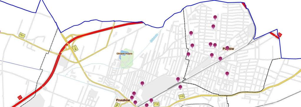 Mapa lokalizacji pożarów