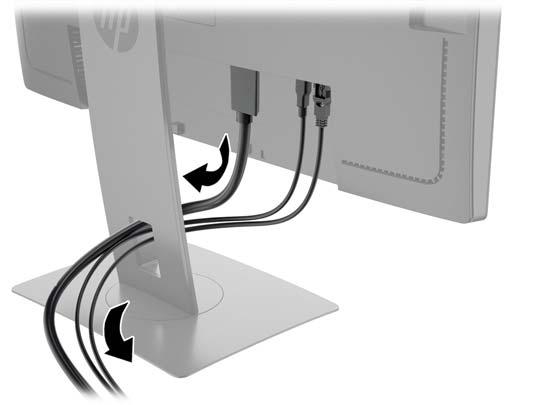 Podłączanie przewodów UWAGA: Monitor jest dostarczany z wybranymi kablami. Nie wszystkie kable przedstawione w tej sekcji są dołączone do monitora. 1.