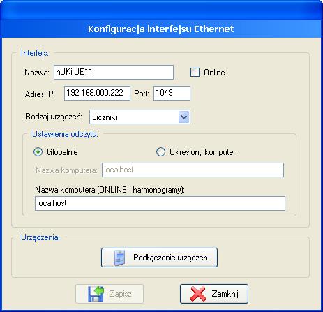 5.3.10 Parametry konfiguracyjne modułów GPRS lub interfejsów Ethernet Parametry konfiguracyjne modułów GPRS lub interfejsów Ethernet (Rys.