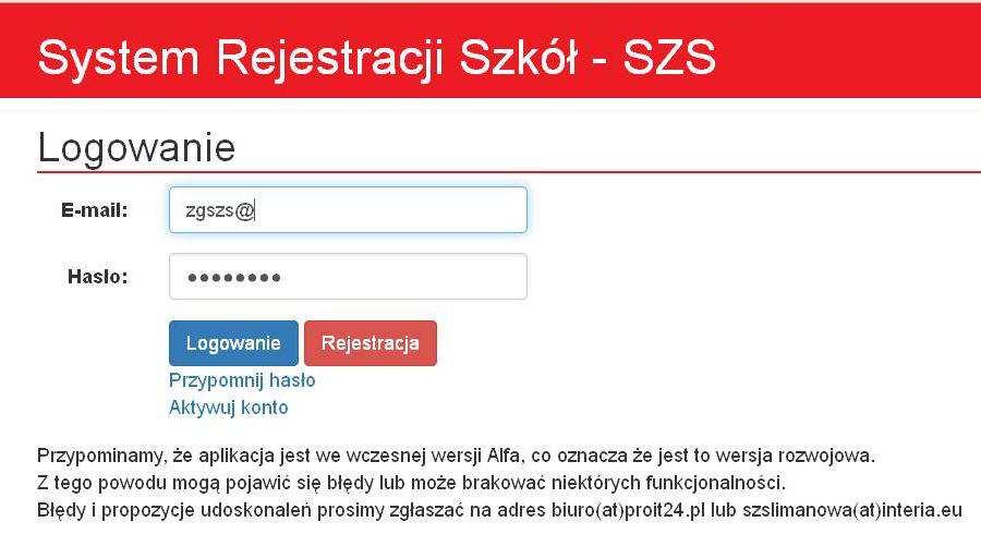 Przykład: Po dokończeniu rejestracji na podany wyżej adres e-mail przyjdzie prośba o potwierdzenie rejestracji (należy kliknąć na niebieski napis AKTYWUJ TERAZ).