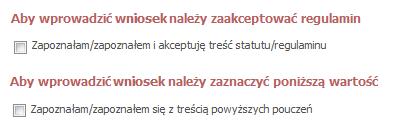 : Po zaakceptowaniu regulaminów należy przejść do kolejnego etapu przyciskiem Dalej.