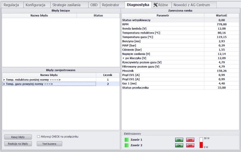 Diagnostyka Centrala posiada wewnętrzne narzędzie diagnostyczne, które identyfikuje i zapamiętuje ewentualne błędy występujące w czasie pracy systemu.