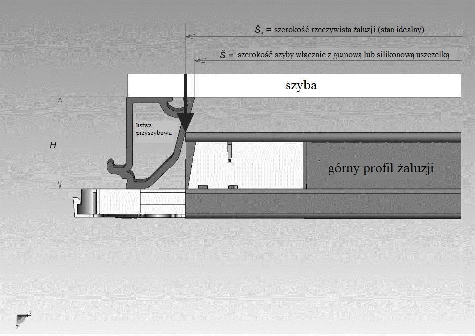 Maksymalna gwarantowana powierzchnia: 2,5 m² Wymiary nad limit należy konsultować z producentem. Rysunek przedstawia idealny pomiar żaluzji.