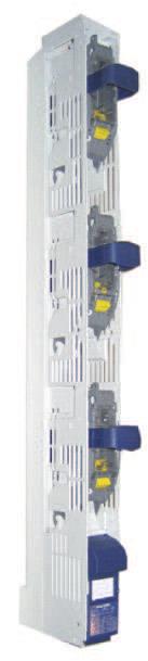 443 Type / Typ A 160 NH-00 185 mm 3 Pole vertical design fuse switches, 185 mm busbar spacing rozłączniki bezpiecznikowe listwowe, na rozstaw mostu szynowego 185 mm (BTVC/BTVC-DT) Range / Zakres