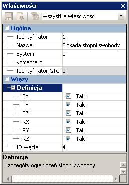 Definicja warunków brzegowych Po ukończeniu siatkowania konstrukcji, kiedy węzły są już utworzone, istnieje możliwości zdefiniowania warunków brzegowych konstrukcji za pomocą specjalnych narzędzi