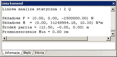 Podczas procesu obliczeń w linii komend można zobaczyć jakie operacje w danej chwili są wykonywane przez program.