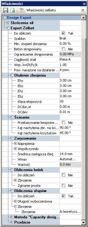 Definicja odległości pomiędzy środkiem ciężkości zbrojenia a skrajnymi włóknami (dolnymi lub górnymi) wzdłuż lokalnych osi x oraz y.