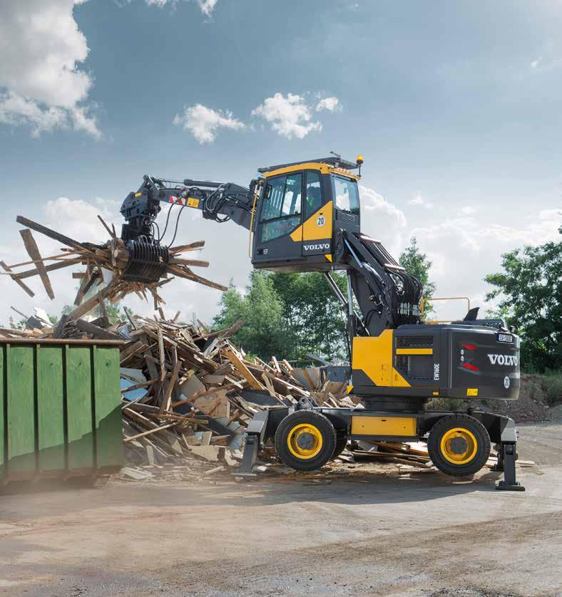 Hydraulicznie podnoszona kabina (opcja) Hydraulicznie podnoszona kabina Volvo Care Cab pozwala na