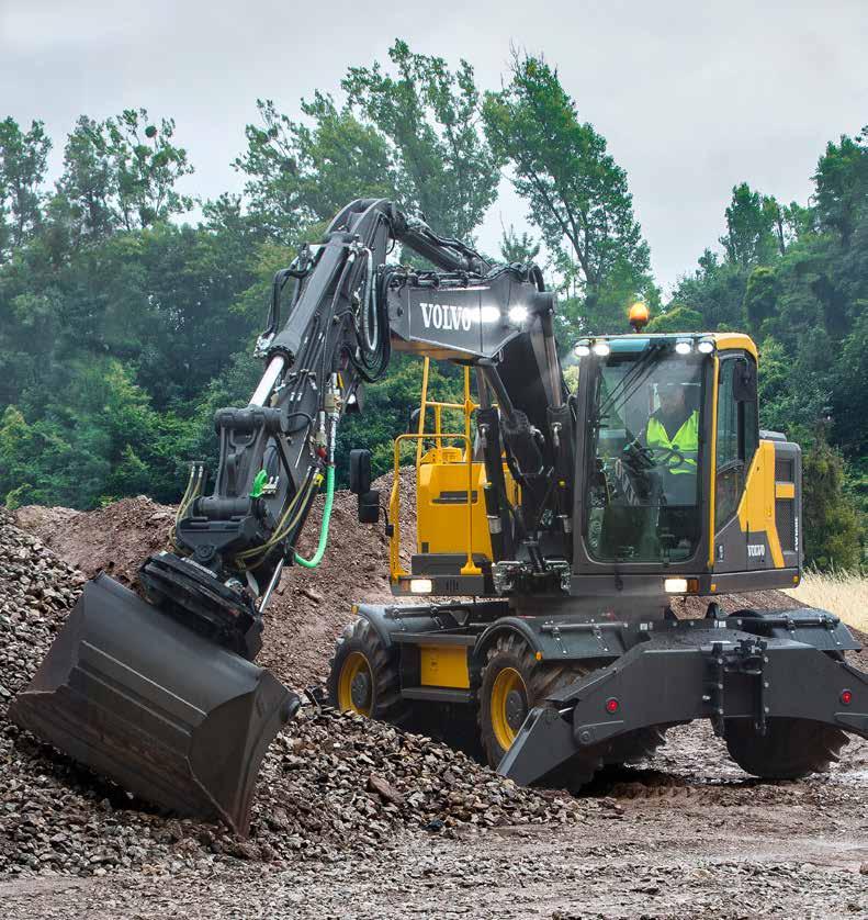 Dopasowany osprzęt Trwały osprzęt Volvo został zaprojektowany tak, aby współpracował w pełnej harmonii z maszynami Volvo, tworząc w ten sposób jedną