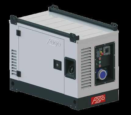 15 AGREGATY PRĄDOTWÓRCZE FOGO Asynchroniczne ze stabilizacją parametrów prądu Agregat prądotwórczy Fogo FH 9540 pracując zarówno w trybie jednofazowym, jak i trójfazowym osiąga imponującą moc