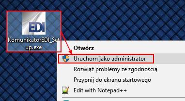 3.1 Proces instalacji Należy uruchomić plik instalacyjny programu: