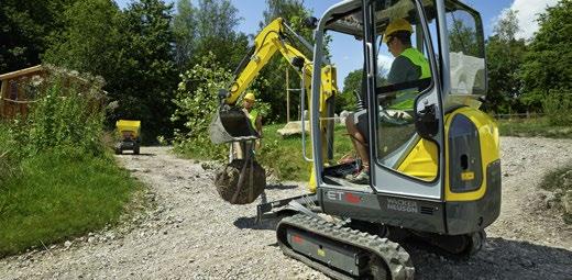 427 Łyżka do kopania, szerokość 250/370 Łyżka skarpowa, szerokość 700 KOPARKI GĄSIENICOWE ET16 Ciężar transportowy kg 1.402-1.