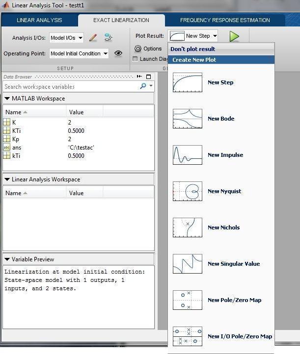 Matlab + Simulnik + Simulink Control Design + Control Wywołanie: schemat Tools Control