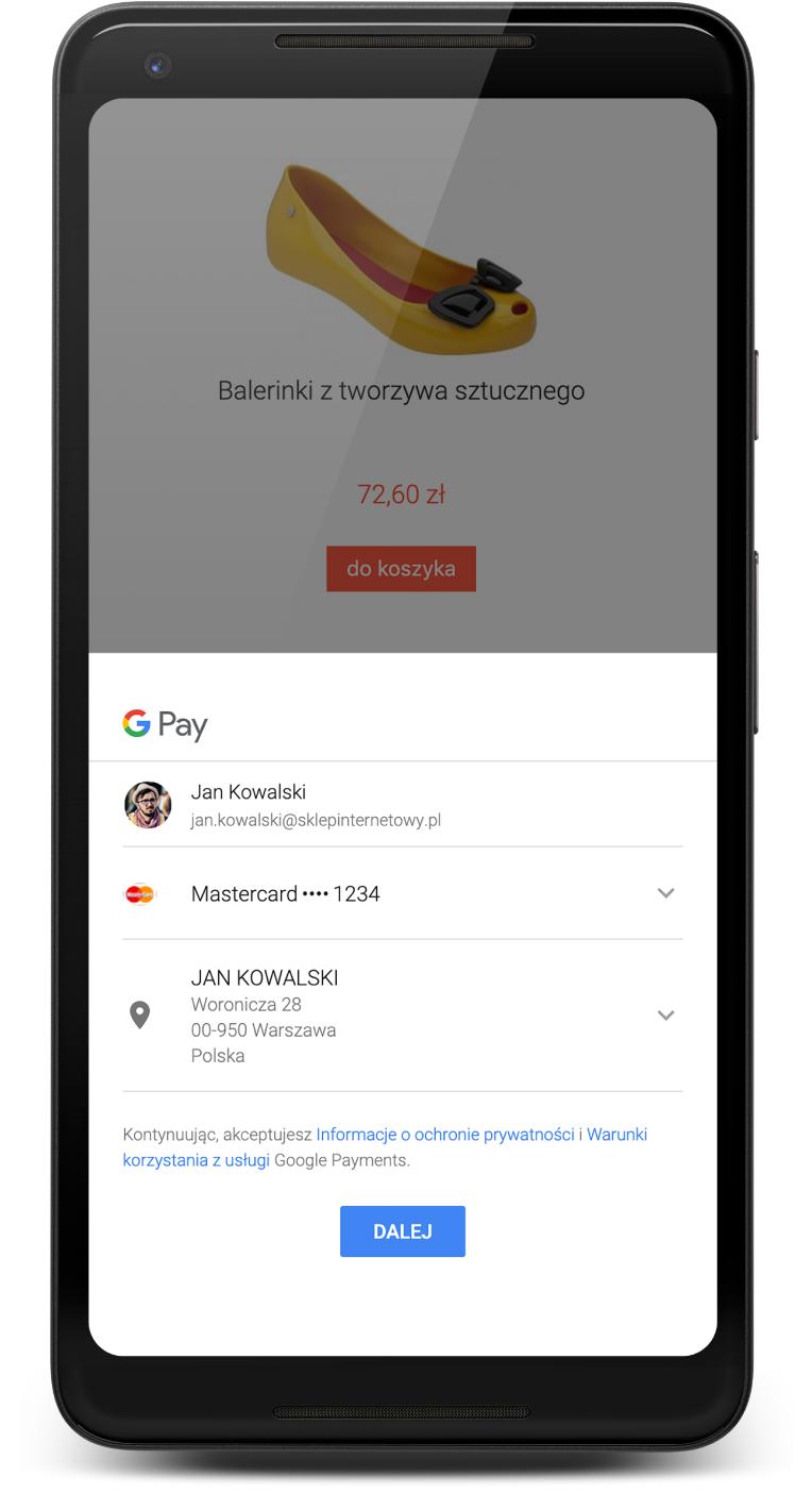Sprzedawaj więcej z Google Pay Daj swoim klientom jeszcze jeden powód, by