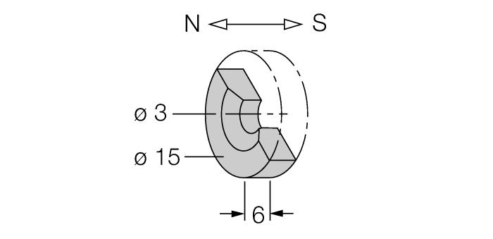 mm z czujnikami czujnikiem a magnesem: 3 4mm DMR31-15-5 6900215 magnes inicjujący; Ø 31 mm (Ø 5 mm), h: 15 mm; zakres detekcji 90 mm z