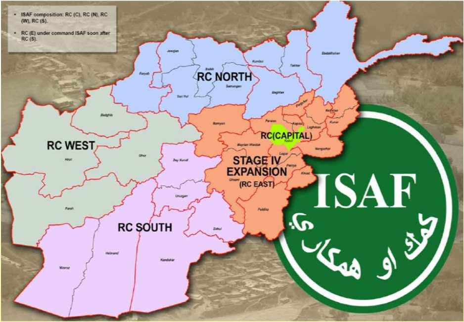 MIĘDZYNARODOWE SIŁY WSPIERAJĄCE BEZPIECZEŃSTWO ISAF -AFGANISTAN 20.12.2001r. RADA BEZPIECZEŃSTWA ONZ REZOLUCJĄ NR 1386 POWOŁAŁA ISAF. SIŁY TE LICZYŁY OKOŁO 132000 ŻOŁNIERZY Z 47 KRAJÓW.