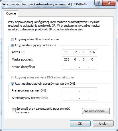 3.2 Parametry do połączenia przez port COM Liczba bitów na sekundę 9600; bity danych 8; Parzystość Brak; Bity stopu 1. 4 Wykorzystanie modułu METEL minilan-485 jako konwerter RS485 / TCP IP 4.