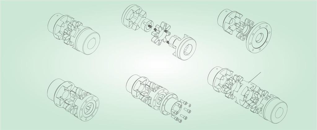 Masy i momenty bezwładności sprzęgieł TRASCO Rys. 1 Rys. 2 Rys. 3 GRS z aluminium Rys. 4 Rys. 5 Rys. 6 GR (typ A) Rys. 1 GR (typ B) Rys. 1 GR (typ AB) Rys. 1 GRALU (typ A) Rys. 1 GRALU (typ B) Rys.