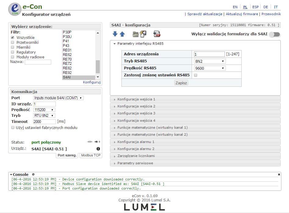 Program ten jest darmową aplikacją dostępną na stronie internetowej producenta (www.lumel.com.pl).