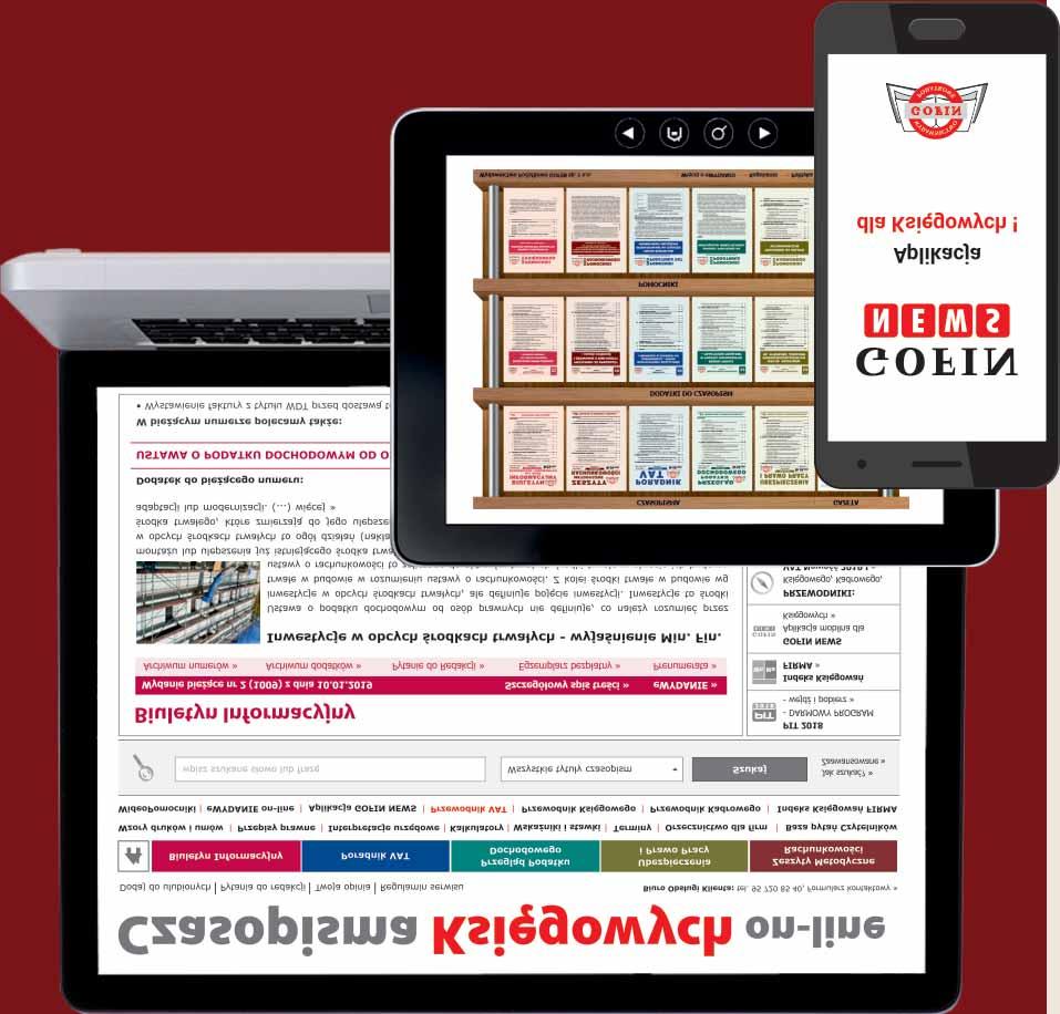 Czasopisma Księgowych on-line www.czasopismaksiegowych.pl Cena dostępu na cały 2020 r. od 318 zł (294,44 zł netto + 8% VAT) Szczegółowy cennik na ostatniej stronie niniejszej oferty UWAGA!