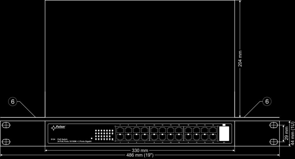 Rys. 4. Widok switch'a. 1.4. Parametry techniczne Porty Tabela 2.